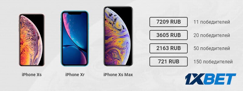 IPhone за депозит в 1хБет: спеши принять участие в лотерее