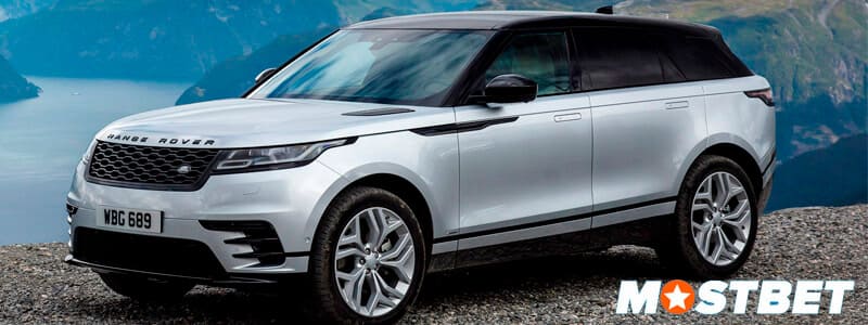 Пополняй счет и выигрывай Range Rover Velar в Mostbet