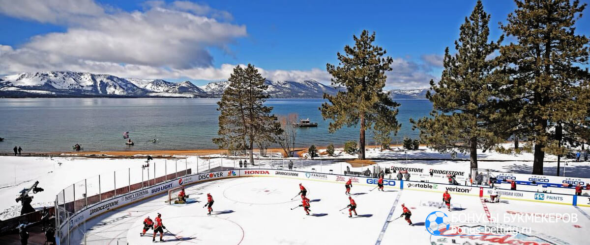 Необычные хоккейные матчи озеро Тахо