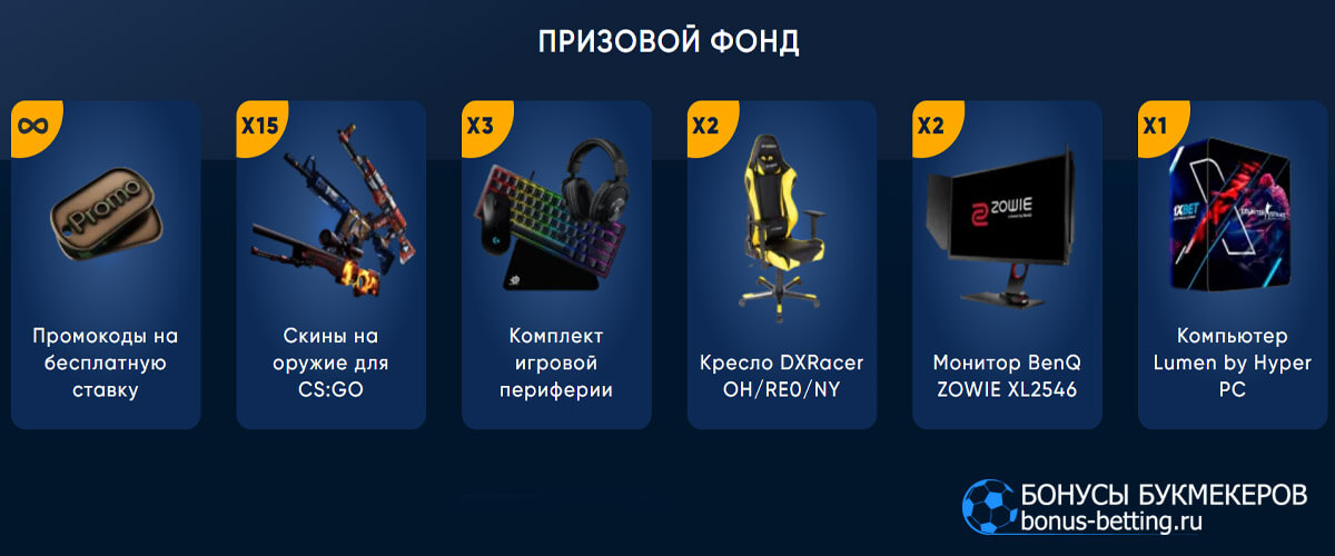 Миссия выполнима в 1xBet призы