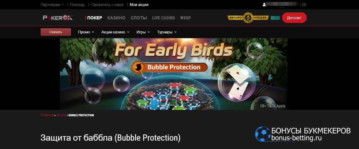 Bubble Protection в Pokerok