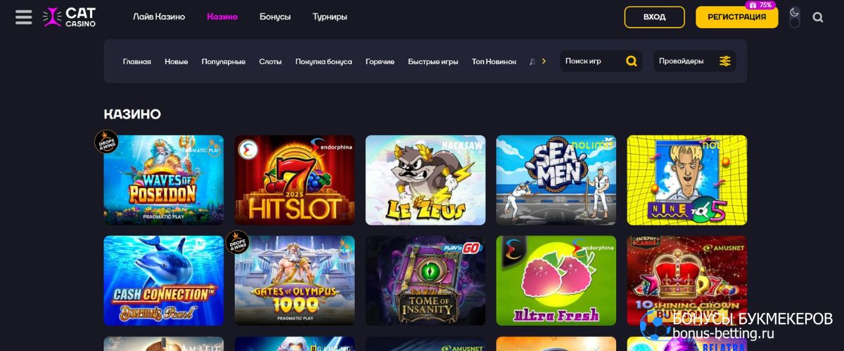 Cat Casino официальный сайт: слоты, live-казино, ставки на спорт