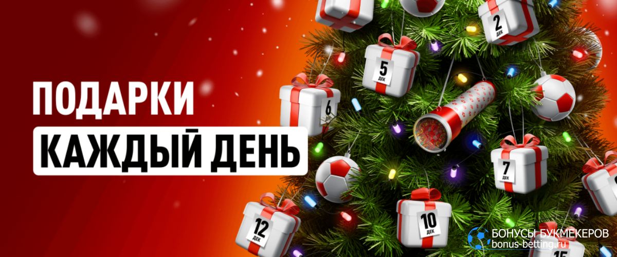 Адвент-календарь Новогодние подарки Леон с ежедневным розыгрышем бонусов