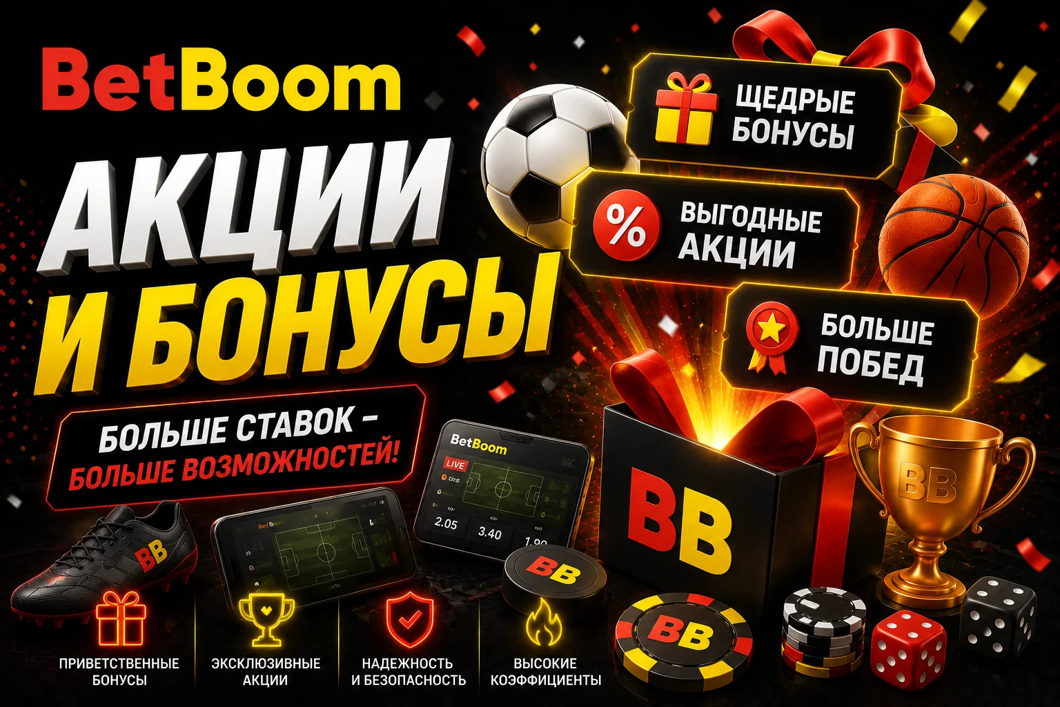 Bet Boom бонусы и акции