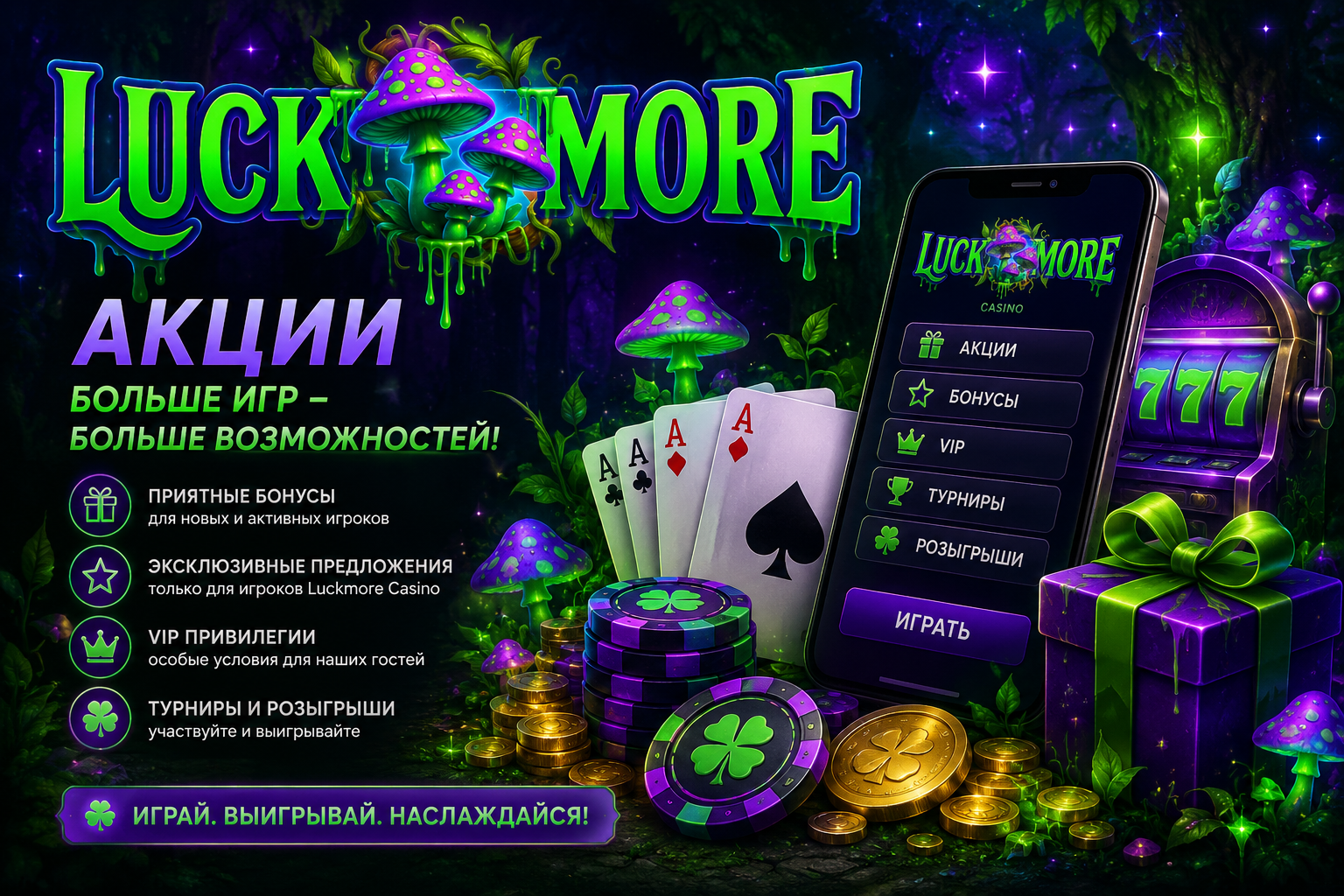 Luckmore Casino бонусы
