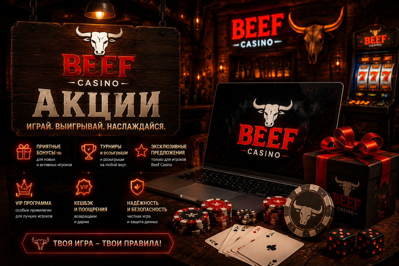 Beef Casino бонусы