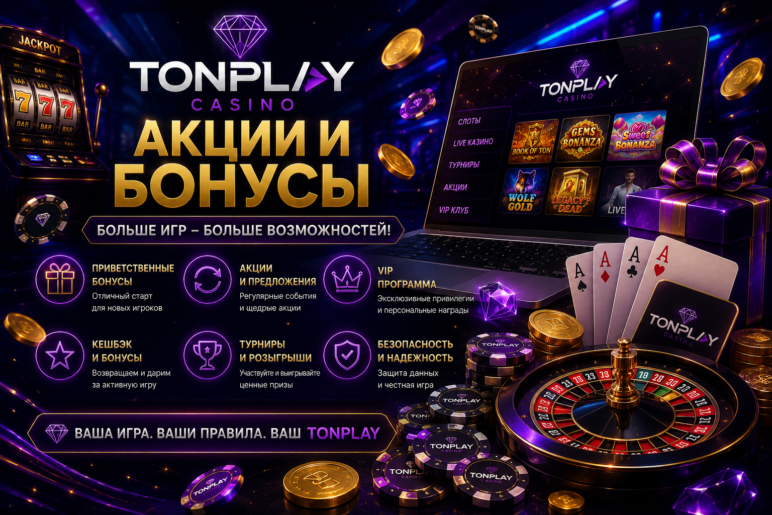 Tonplay Casino бонусы